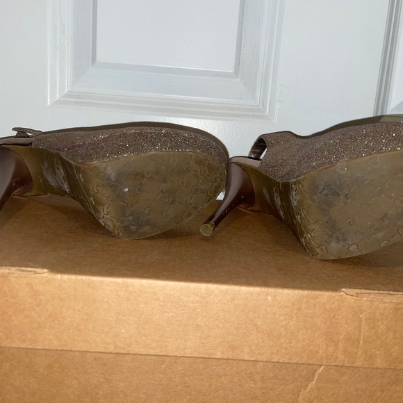 Candie's glitter platform slingback stiletto heel Size 6 - Picture 6 of 7